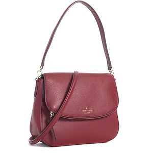 Kate Spade Jackson Medium Flap Shoulder Bag Cherrywood